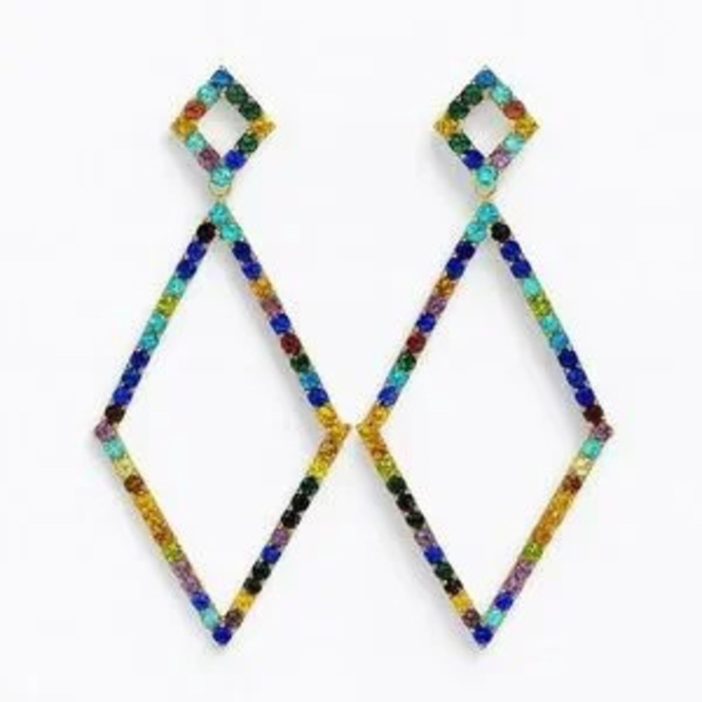 ?? Multicolor Gemstone Drop Earrings